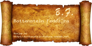 Bottenstein Fedóra névjegykártya